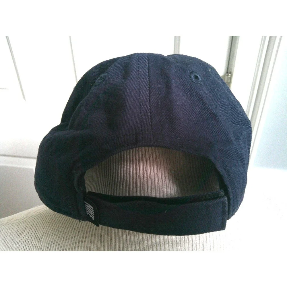 Nike Navy Swoosh Twill Baseball Cap Hat Adjustable Back Toddler Size Excellent